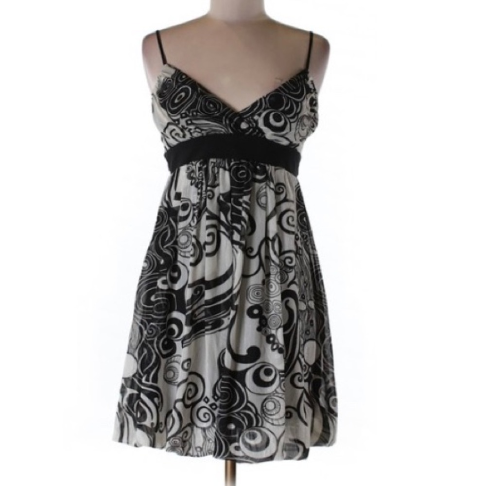 Ruby rox black white and silver dress
